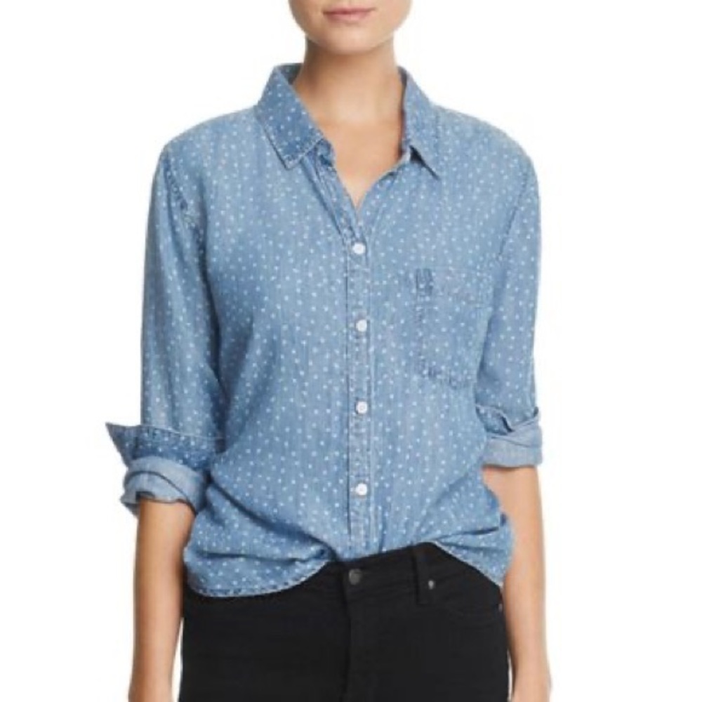Rails denim hearts button down